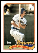 1989 Topps Jim Adduci Milwaukee Brewers #338