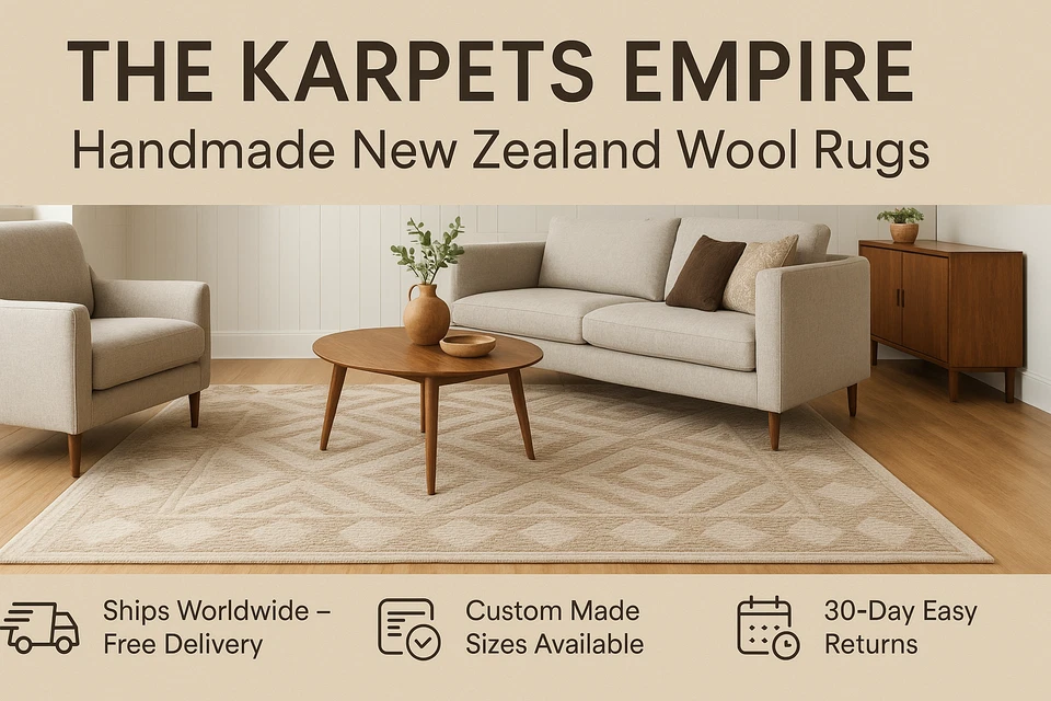 Alfombra de lana azul 5x8 vintage con diseño de borde floral alfombra para decoración de sala de estar Foto 4 de 4