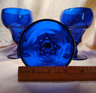 Vintage Fenton Georgian Cobalt Blue Water or Wine Goblets — photo 7