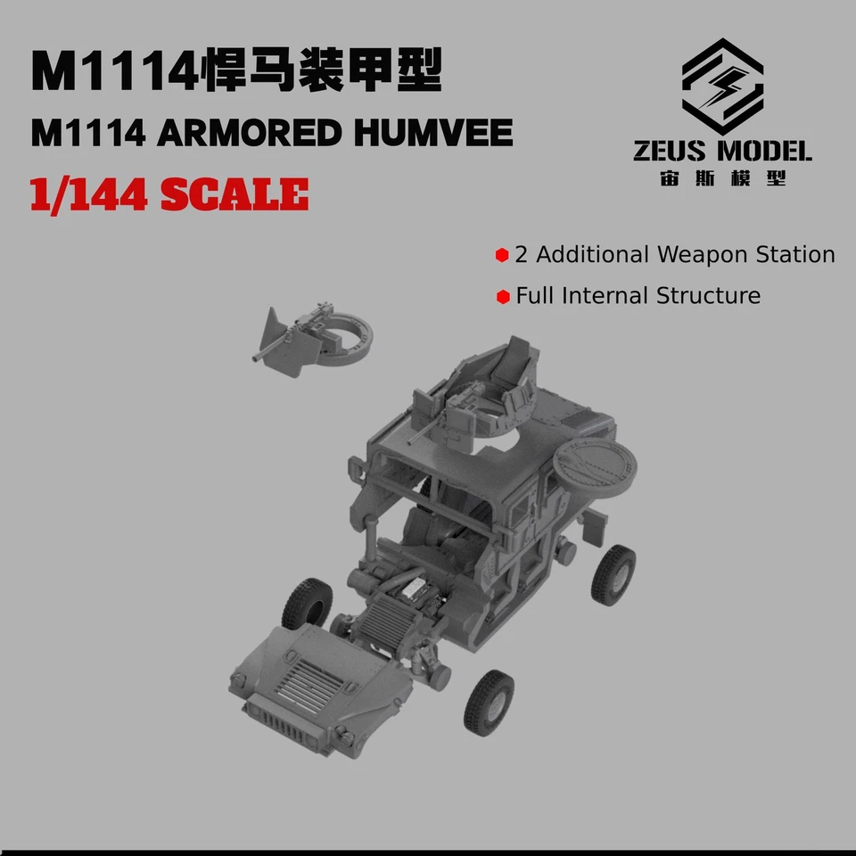 1/144 American Hummer armed type Unpainted - Image 3 of 4