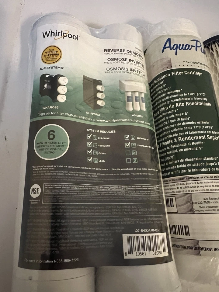 2 Pack Whirlpool WHEERF Ultraease Systems for Wharos5 and Wher25 - Image 2 of 3