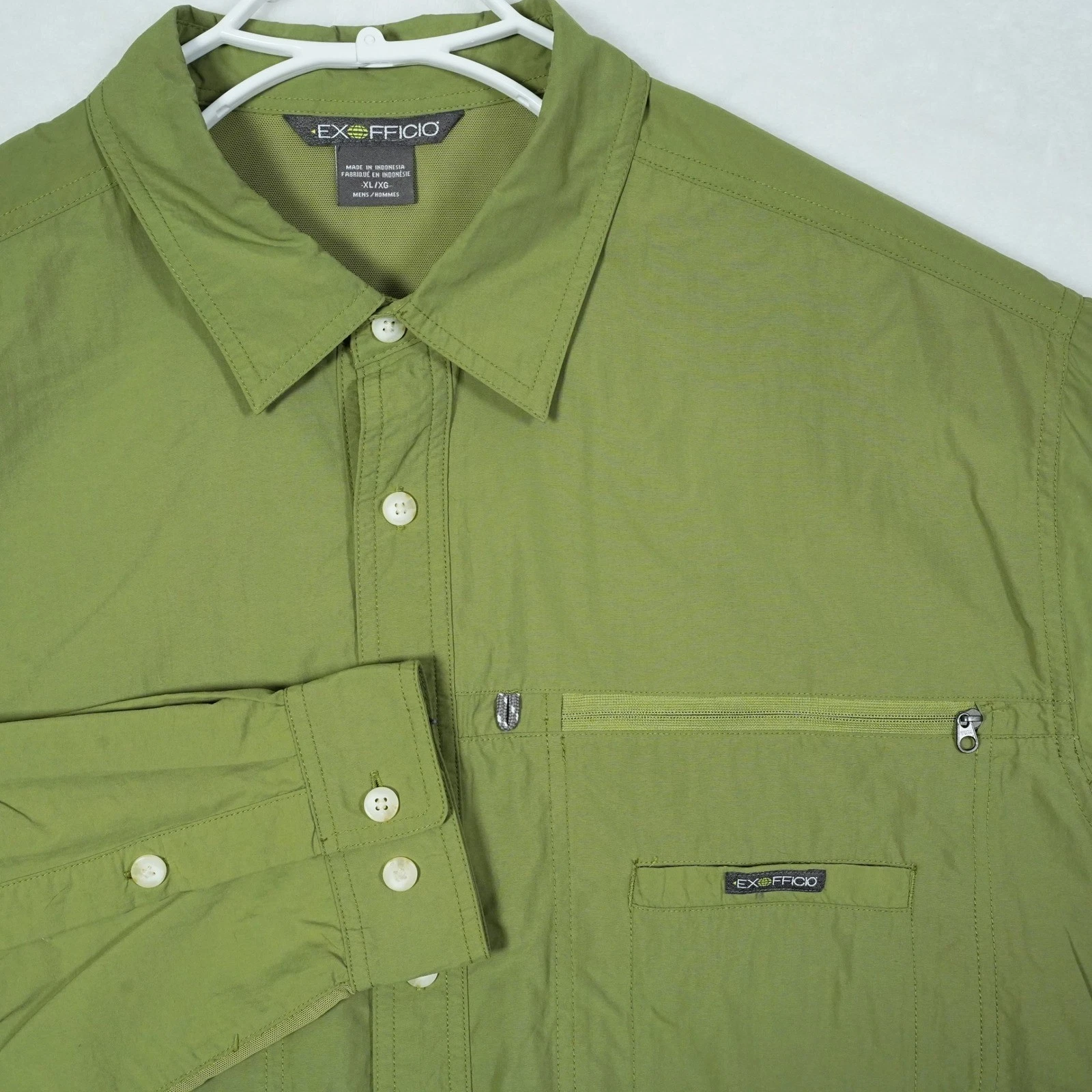 ExOfficio Air Strip Mens XL Olive Green Vented Long Sleeve Fishing Hiking Shirt
Opens in a new windo