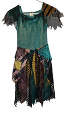 DISNEY NIGHTMARE BEFORE CHRISTMAS SALLY COSTUME DRESS GIRL'S HALLOWEEN SZ LG