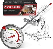 Candy Thermometer with Pot Clip, Waterproof Deep Fry Oil Thermometer  IP67