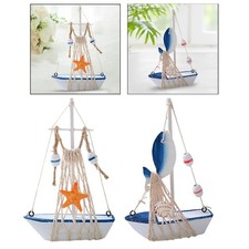 Barca a vela in miniatura Mini modello di barca a vela Decorazione in legno