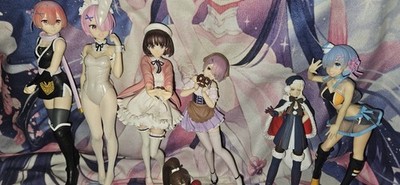 Collection (7) of anime figures from the series Re:Zero -