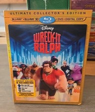 Wreck-It Ralph 3D Bluray DVD Ultimate Collector Edition Lenticular Slipcover