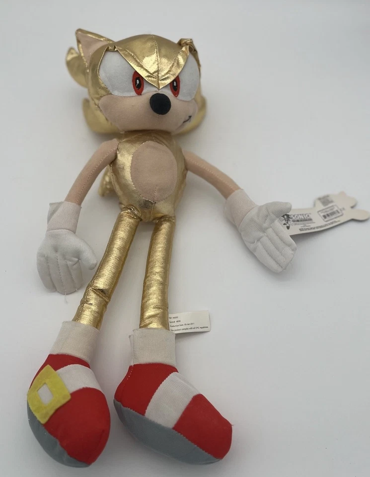Peluche Kellytoy SUPER SONIC 15” pulgadas RARO Sonic The Hedgehog oro amarillo nuevo con etiquetas 2011 Foto 2 de 4