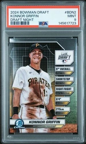 2024 BOWMAN DRAFT BOWMAN DRAFT NIGHT #BDN2 KONNOR GRIFFIN PSA 9
