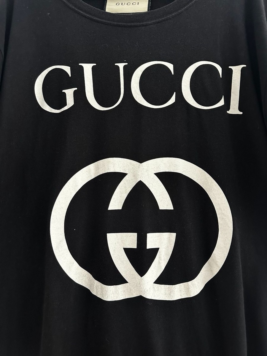Gucci Oversize T-Shirt With Interlocking G Black Size XL | eBay