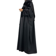 Velvet Batwing Sleeve Long Dress Muslim Women Hijab Abaya Dubai Kaftan Maxi Robe