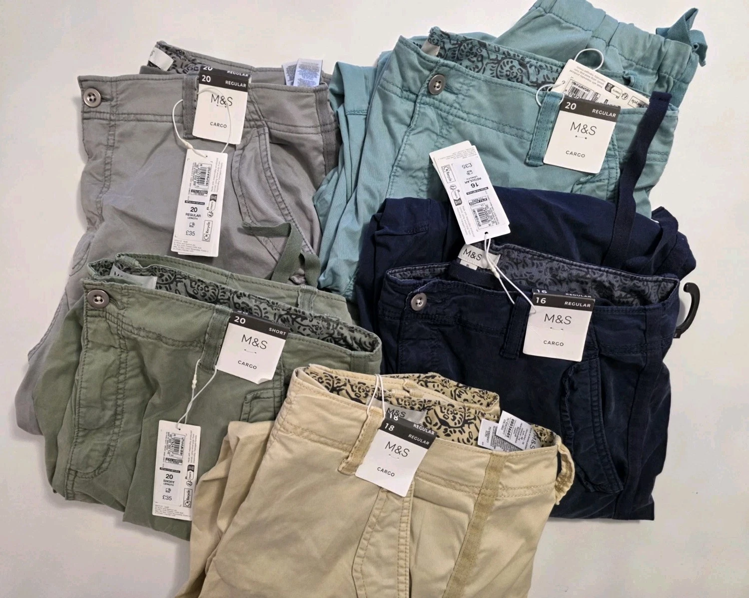 M&S Lyocell Rich Cargo Straight Leg Trousers, Various Colours, Sizes
Opens in a new window or tab