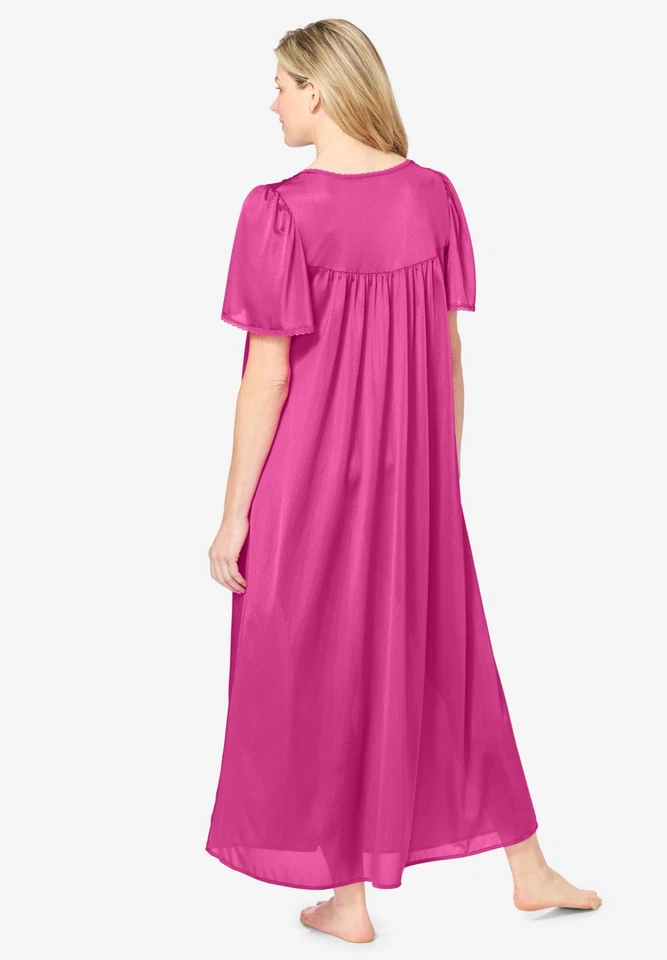 Vestido largo sedoso de encaje talla grande Only Necessities Foto 3 de 4