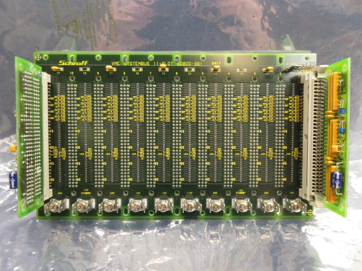 Scheda Backplane Bus I/O Schroff 60800-424, 14 Slot VME, Usata In Buone Condizioni