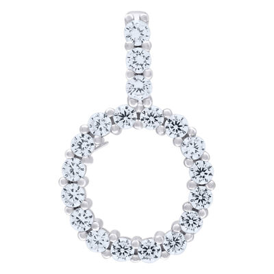 Argento Sterling Collana W/Micro Pavé Zirconia Cubica Pietre Cuore