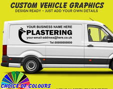 2 X Plastering Custom Vinyl Graphics Decals Sign Diy Stickers Bespoke Van Decal 2 X Plastering Custom Vinyl Graphics Decals Sign Diy Stickers Bespoke Van Decal