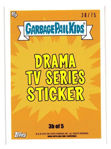 2016 GARBAGE PAIL KIDS SERIES 2 PRIME SLIME TRASHY TV PICK YOUR CARD BLOODY RED - Picture 259 of 323