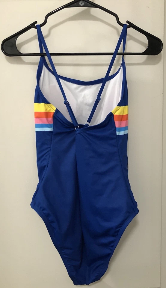 RARO OP Ocean Pacific Blue Sunset Palm Trees Traje de baño grande para mujer de una pieza” Foto 2 de 4