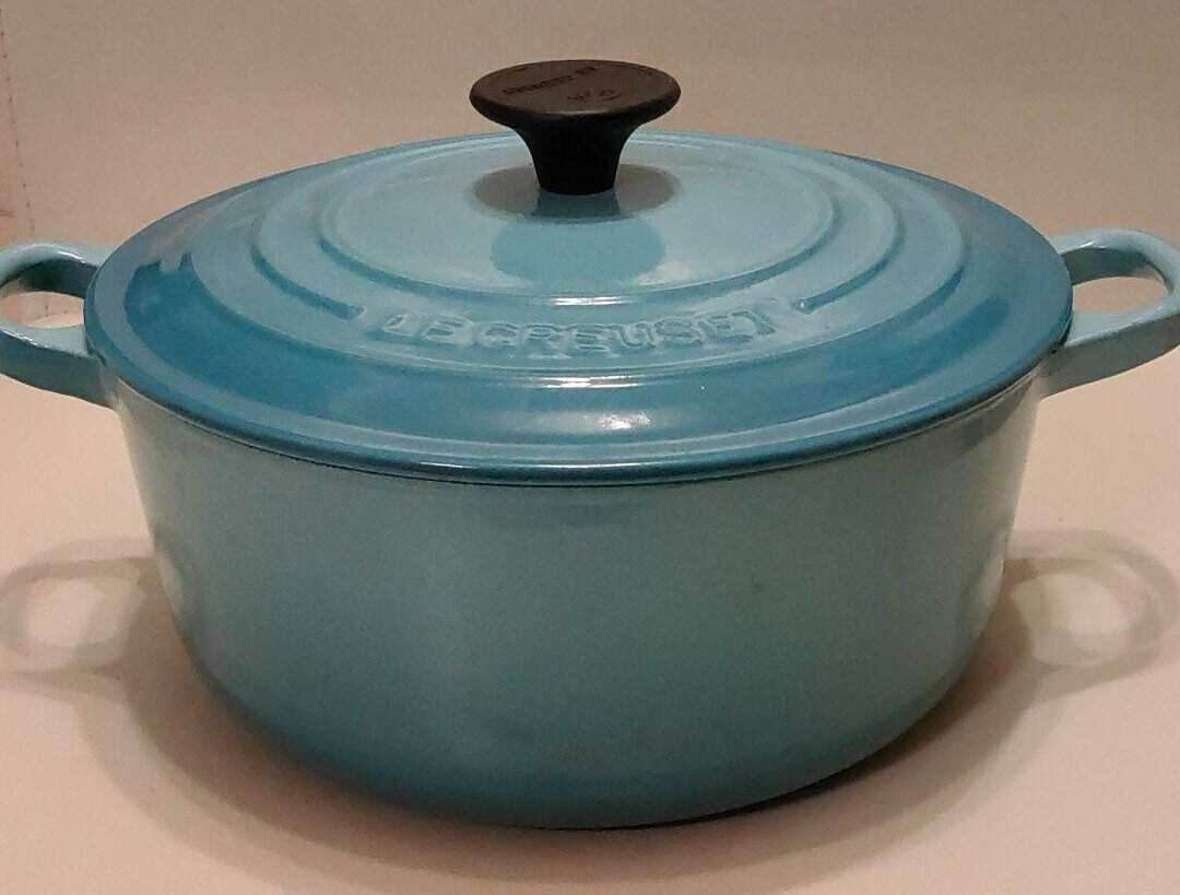 Le Creuset Cocotte Ronde 20cm Caribbean Blue Color - Japan | eBay