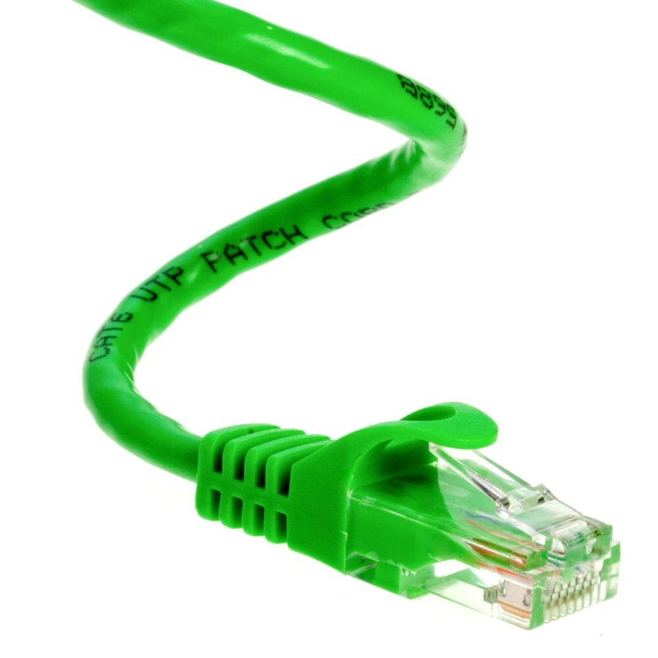 CAT6 Ethernet Patch Cord RJ-45 LAN Network Cable Green 3FT- 20FT Multi-Pack LOT - Image 3 of 4