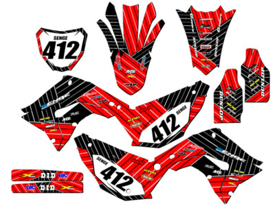 2002-2012 fits POLISPORT RESTYLE CR 250 R RACE SERIES Red Senge Graphics Kit ...