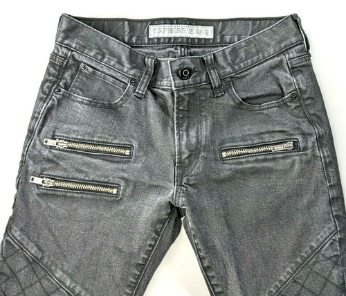 Express Jeans Mens Black 28x32 Skinny 