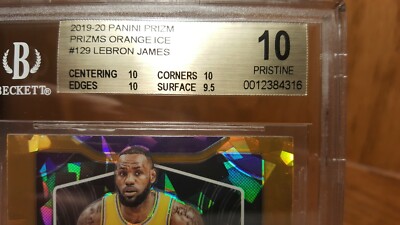 2019-20 Panini Prizm Orange Ice #129 Lebron James Los Angeles