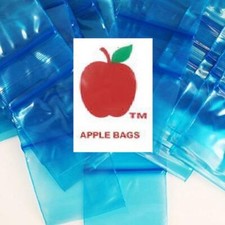 BLUE 10,000 APPLE BRAND BAGGIES 1515 RESEALABLE 10000 plastic 1.5" x 1.5" bag