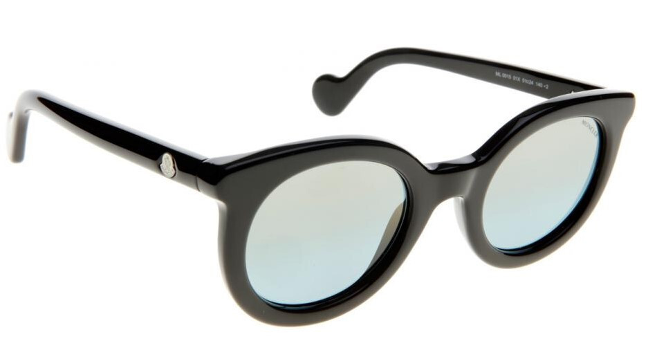 Moncler ML 0015 sunglasses Authentic MONCLER ML 0015 01X Shiny Black w/Blue Lens  main image 2