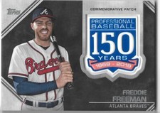 2019 Topps BB Series 1 150th Anniv Manufactured Patches Freddie Freeman Brave