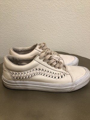 light pink leather vans