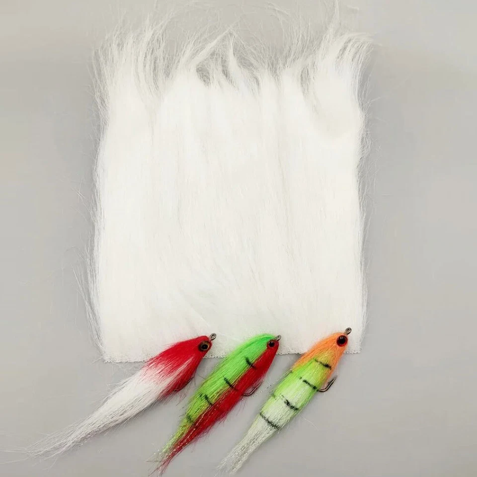 Serpentinas artificiales de 4-5 pulgadas para atar moscas fibras largas de piel artesanal Select Foto 3 de 4