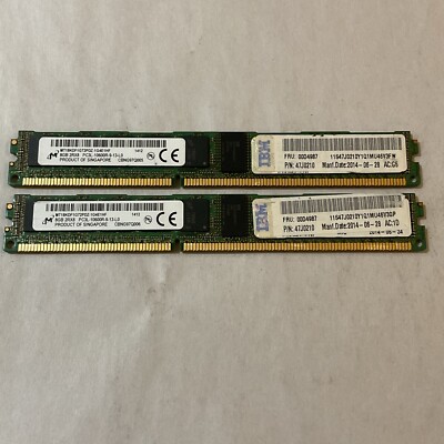 2 X 8GB MICRON MT18KSF1G72PDZ-1G4E1HF 8GB 2Rx8 PC3L-10600R REG SERVER MEMORY RAM