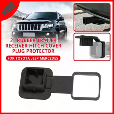 1Pc Rubber Hitch Receiver Cover Tow Trailer Tube Plug Cap 4-Way Flat Insert