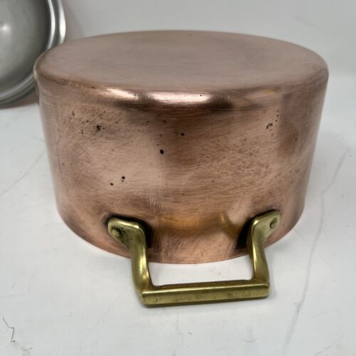 Paul Revere Limited Edition Copper 2 Quart Casserole Pan W/Lid Brass Handle - Picture 12 of 22