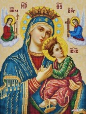 Bead Embroidery Kit Icon Mother of God DIY Craft Kit Needlepoint zpo-020