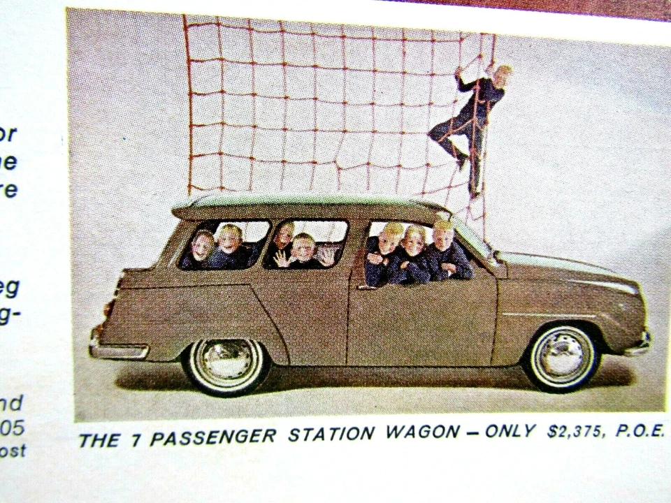 1965 Saab Turismo Vintage Longer Lovelier Livelier-Original Print Ad 8.5 x 11 " - Image 3 of 4