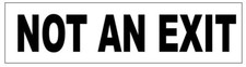 Not an Exit Sign -With two sided tape  ALUMINIUM 2x7.75 -Rust Free -REF24-1027