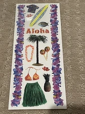 SandyLion Paperhouse Adhesive Borders and Stickers Aloha Camping Pineapple fish