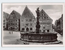 Postcard St Georgsbrunnen With Market Square  Rothenburg ob der Tauber Germany