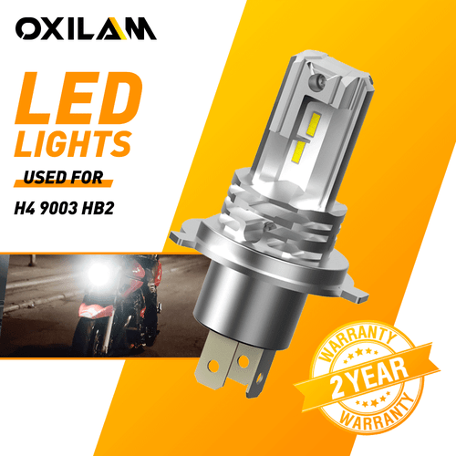 For Motorcycle H4 6000K LED Headlight Hi/Low Beam Light Bulb Super Bright  OXILAM