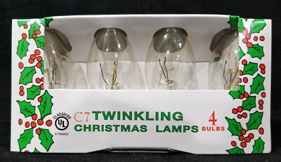 C-7 Twinkle Clear replacement bulbs/Note 1-2026 will be single bulbs in bubbles