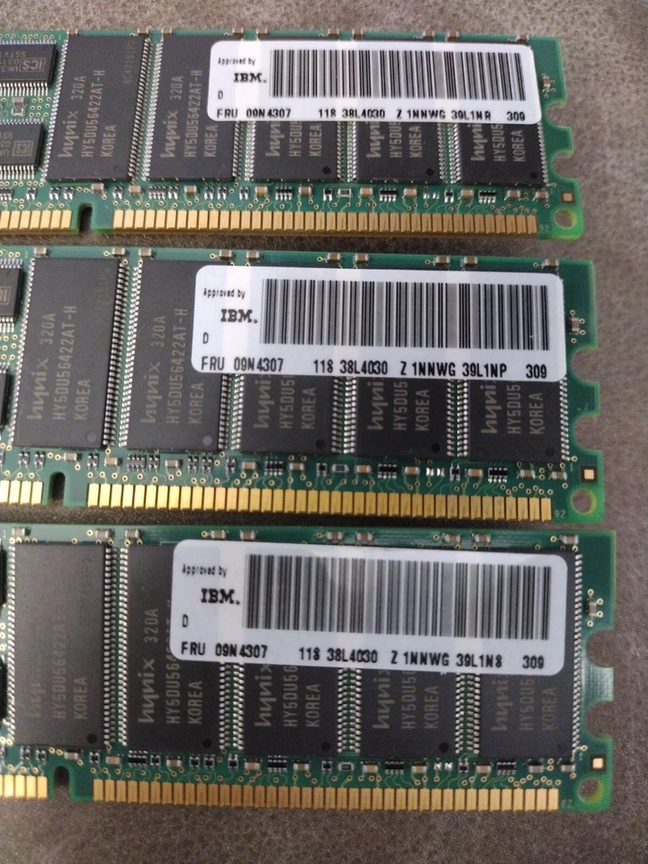 Hynix (3x512MB) DDR1 PC2100R 266MHz CL2.5 ECC Reg Server-Ram HYMD264G726A4M-H AA - Image 3 of 3