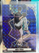 2022 Mosaic Baseball #105 Max Fried MOSAIC BLUE CAMO PRIZM Atlanta Braves 74/99