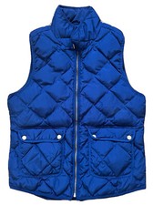 Woolrich Down Vest Womens M Navy Filled Medium Blue Diamond Quilted Puffer Vest