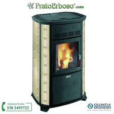 Olimpia Spendid Sfera 647/749 - Stufa a pellet BEIGE da 11 KW