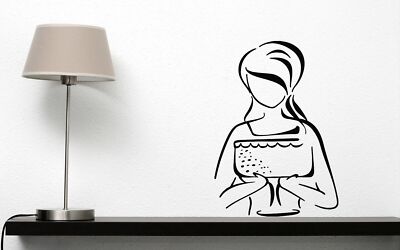 Wall Sticker Woman Pastry Sweets Cake Candy Celebration Vinyl Decal (n458)