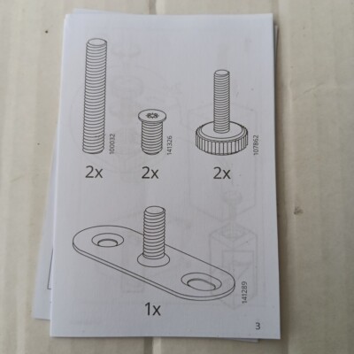 IKEA STUBBARP Leg Dark Gray 2, 2 Packs (4 Total) 705.139.16 Brand