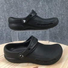Crocs Shoes Mens 4 Womens 6 Bistro Casual Slip On Slingback Clogs Black Rubber