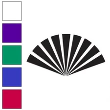 Chinese Oriental Fan, Vinyl Decal Sticker, Multiple Colors & Sizes #3097